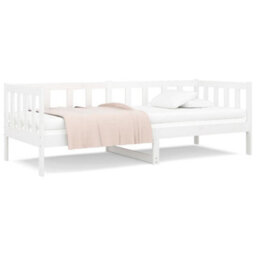 Berkfield Day Bed White 80X200 Cm Solid Wood Pine - thumbnail 2