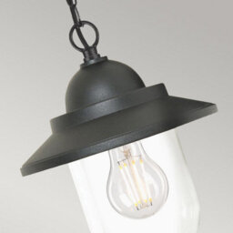 Luminosa Lighting Elstead Sandown Chain Lantern Outdoor Pendant Ceiling Light Black Ip44 - thumbnail 4