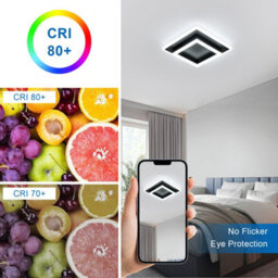 Pheashine Black Square Acrylic 30W 3300Lm 6500K Cool White Led Ceiling Light - thumbnail 6