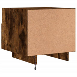 Berkfield Bedside Cabinet With Led Lights Smoked Oak 40X39X37 Cm - thumbnail 9