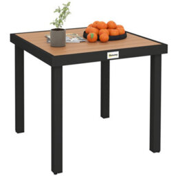 Outsunny 78 Cm Garden Dining Table For 4, Square Outdoor Side Table, Natural - thumbnail 2