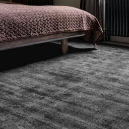 Charcoal Handmade , Luxurious , Modern , Plain Easy To Clean Viscose Rug For Living Room, Bedroom - 120Cm X 170Cm