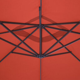Sweeek - Offset Square Parasol 3X3M - Hardelot 3X3M - Terracotta - Anti-Return Crank Handle   Water-Repellent Fabric   Easy To Use - thumbnail 4