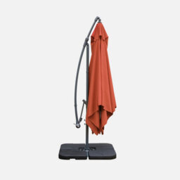 Sweeek - Offset Square Parasol 3X3M - Hardelot 3X3M - Terracotta - Anti-Return Crank Handle   Water-Repellent Fabric   Easy To Use - thumbnail 2