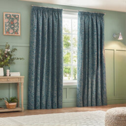 Wylder Grantley Jacquard Room Darkening Pencil Pleat Curtain Pair Wedgewood (W)229Cm X (D)137Cm - thumbnail 5
