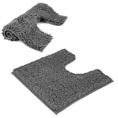 Crystals Non Slip Bath Mat Water Absorbent Shower Mats Machine Washable Bathroom Rug, Charcoal - image 1