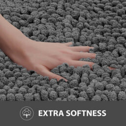 Crystals Non Slip Bath Mat Water Absorbent Shower Mats Machine Washable Bathroom Rug, Charcoal - thumbnail 3