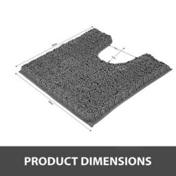 Crystals Non Slip Bath Mat Water Absorbent Shower Mats Machine Washable Bathroom Rug, Charcoal - thumbnail 2