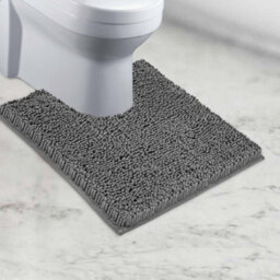 Crystals Non Slip Bath Mat Water Absorbent Shower Mats Machine Washable Bathroom Rug, Charcoal - thumbnail 4