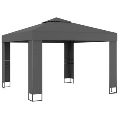 Berkfield Durable Gazebo With Double Roof 3X3 M Anthracite - image 1