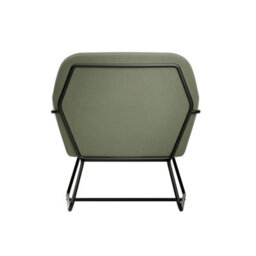 LPD Charles Velvet Sage Armchair Comfortable & Relaxed Seating With Matte Black Legs - thumbnail 4
