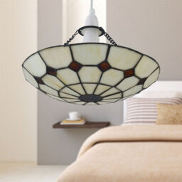 First Choice Lighting Set Of 2 Torbay - Tiffany Cream Uplight Easy Fit Pendant Shades - thumbnail 6