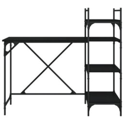 Berkfield Computer Desk With Shelves Black 120X47X109 Cm - thumbnail 4
