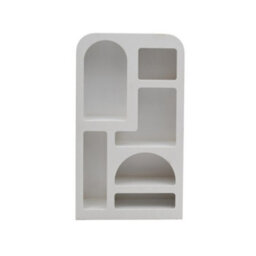 Buttercup Farm Geo Geo Tall Geometric Bookcase - L35 X W100 X H180 Cm - Brown - thumbnail 1