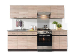 Impact Furniture Kitchen Drawer Cabinet 400mm Unit Freestanding Base Cupboard 3 Drawer Storage Light Oak Junona - thumbnail 7