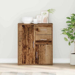 Berkfield Sideboard With Drawer Old Wood 60 X 31 X 70 Cm Engineered Wood - thumbnail 1