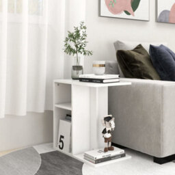 Vidaxl Side Table White 50X30X50 Cm Engineered Wood - thumbnail 1
