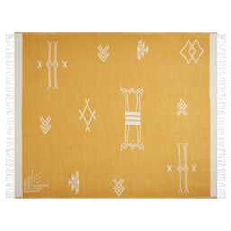 Beliani Blanket Jalkini 130 X 170 Cm Yellow - thumbnail 4