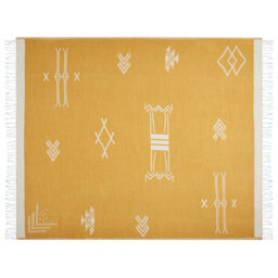 Beliani Blanket Jalkini 130 X 170 Cm Yellow - thumbnail 5