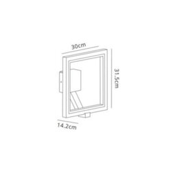 Luminosa Lighting Luminosa Rodas Wall Lamp, 9.5W Led, 3000K, 700Lm, Ip65, Anthracite - thumbnail 2