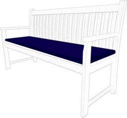 istyle mode 2 Seater Garden Bench Cushion Seatpad Indoor & Outdoor Use - Navy