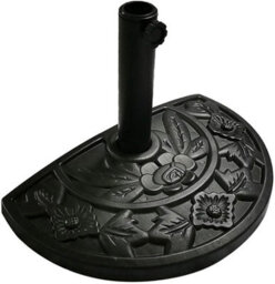 Ram Online Ram 10Kg Resin Half Round Parasol Base Umbrella Stand Garden Outdoor Adjustable Parasol Base - thumbnail 1