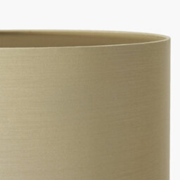 Pacific Lifestyle 35Cm Cream Drum Table Lamp Shade Taupe Poly Cotton Cylinder Lamphade - thumbnail 3