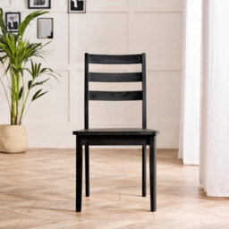 Furniturebox Uk Lynton Large Black Wooden Dining Table With 2 Benches & 2 Chairs - thumbnail 7