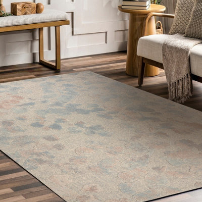 RugsX Flux 461.60.ae990 Wool Carpet Osta - Abstraction, Structural, Loft Cream Blue 135X200 Cm - image 1