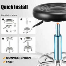 Black Without Back New Backrest Salon Stool Barber Tattoo Manicure Beauty Spa Lift Swivel Chair - thumbnail 4