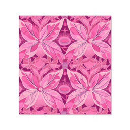 Warren Reed Designer Pink Abstract Floral Design Premium Glass Kitchen Splashback W700mm X H750mm - thumbnail 2