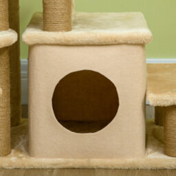 Pawhut Dog Steps For Bed 4 Step Pet Stairs Cat House With Detachable Cover - thumbnail 9