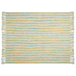 Beliani Blanket Nuwar Fabric 130 X 170 Cm Yellow - thumbnail 4