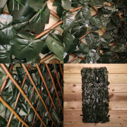 Samuel Alexander 180Cm X 60Cm Artificial Fence Garden Trellis Privacy Screening Indoor Outdoor Wall Panel - Ivy Leaf - thumbnail 1