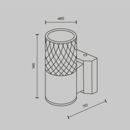 Luminosa Lighting Luminosa Bowery Outdoor Up Down Wall Lamp Black Ip54 1Xgu10 - thumbnail 3
