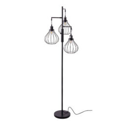 Thehotsale 160Cm H Black Modern Industrial Style 3-Head Floor Lamp With Irregular Shade - thumbnail 3