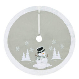 Dibor Traditional White Snowman Xmas Christmas Tree Decoration Christmas Tree Skirt 86Cm - thumbnail 2