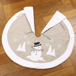 Dibor Traditional White Snowman Xmas Christmas Tree Decoration Christmas Tree Skirt 86Cm - thumbnail 4