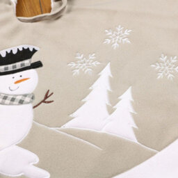Dibor Traditional White Snowman Xmas Christmas Tree Decoration Christmas Tree Skirt 86Cm - thumbnail 5