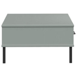 Walplus Coffee Table With Metal Legs Grey Solid Wood Pine Oslo - thumbnail 6