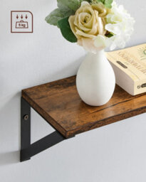 LEDREM Set Of 3 Wall Shelves, Floating Shelves, For Trinkets, Photo Frames, Spice Bottles, Toiletries, In The Living Room, Bedroom - thumbnail 6