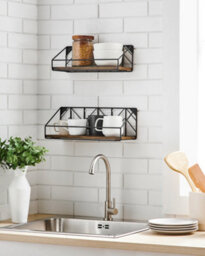 LEDREM Set Of 3 Wall Shelves, Floating Shelves, For Trinkets, Photo Frames, Spice Bottles, Toiletries, In The Living Room, Bedroom - thumbnail 3