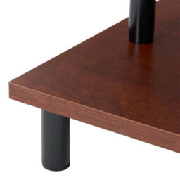 S Shaped 3 Tier Side Table Wood Grain Compact Accent Table Living Room Bedroom - thumbnail 4