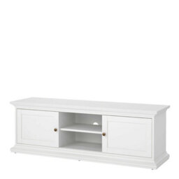 Wyld Haus Osaka Farmhouse White Wooden Tv Unit 2 Doors - thumbnail 5