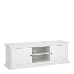 Wyld Haus Osaka Farmhouse White Wooden Tv Unit 2 Doors - thumbnail 3