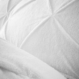 Smart Living Teddy Bear Fluffy Bedding Set, Thermal Warm & Cosy Super Soft Fleece Duvet Cover Set With Pillowcases - White - thumbnail 3