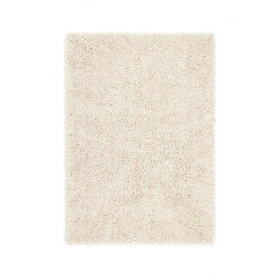 Cream Handmade Rug, 50mm Thickness Plain Shaggy Rug, Modern Luxurious Cream Rug For Bedroom, & Diningroom-160Cm X 230Cm - image 1