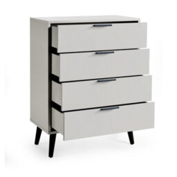Oakham Premium Arden 4 Drawer Wide Chest - Silk Grey - thumbnail 2