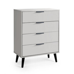 Oakham Premium Arden 4 Drawer Wide Chest - Silk Grey - thumbnail 1