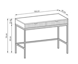 Arte  Stylish Nova Desk H780mm W1040mm D500mm In Grey Matt - Modern Workspace Solution - thumbnail 4